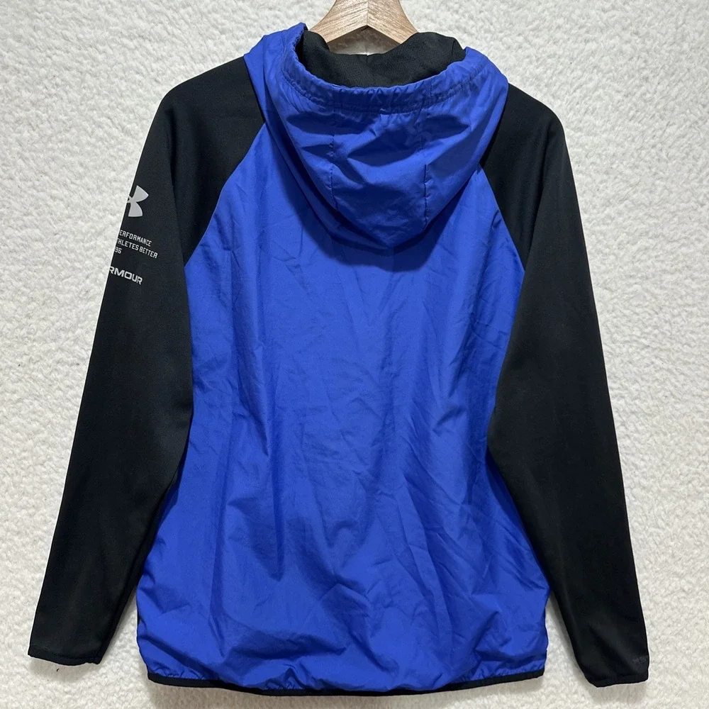 Under Armour Coldgear Storm Performance‎ Athlete Blue/Black Full Zip Jacket Sz M